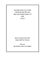 BÁO CÁO BÀI TẬP LỚN NHẬP MÔN KỸ THUẬT ĐỀ TÀI HỆ THỐNG TÔN TẢN NHIỆT
