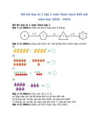 de thi hoc ki 1 lop 1 mon toan sach ket noi de so 6 