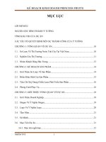 (TIỂU LUẬN) kế HOẠCH KINH DOANH PRINCESS FRUITS 