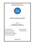 BÁO cáo bài tập lớn đề tài PHÂN TÍCH và THIẾT kế hệ THỐNG QUẢN lý đoàn VIÊN 
