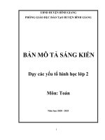 SÁNG KIẾN dạy các yếu tố hình học lớp 2 môn toán 