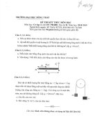 Đề thi kết thúc học phần học kì 2 môn Cơ học 2 năm 2018-2019 có đáp án - Trường ĐH Đồng Tháp