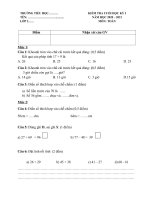 de thi hoc ki 1 lop 2 mon toan nam 2020 2021 theo thong tu 22 de 1 