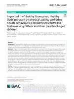 Impact of the ‘Healthy Youngsters, Healthy Dads’ program on physical activity and other health behaviours: A randomised controlled trial involving fathers and their preschool-aged
