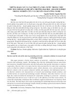 Những rào cản và vai trò của nhà nước trong việc thúc đẩy mối quan hệ giữa trường đại học - doanh nghiệp trong nghiên cứu và chuyển giao công nghệ