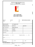 (TIỂU LUẬN) đồ án môn học CHI TIẾT máy  THIẾT kế hệ dẫn ĐỘNG 