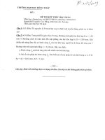 Đề thi kết thúc học phần học kì 2 môn Quang học năm 2018-2019 có đáp án - Trường ĐH Đồng Tháp