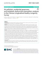 Air pollution, residential greenness, and metabolic dysfunction biomarkers: Analyses in the Chinese Longitudinal Healthy Longevity Survey
