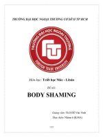 (TIỂU LUẬN) triết học mác   lênin đề tài BODY SHAMING 