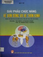 Giải phẫu chức năng hệ vận động và hệ thần kinh phần 1 