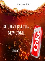 (TIỂU LUẬN) sự THẤT bại của NEW COKE 