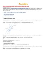 chuyên đề đường thẳng song song và đường thẳng cắt nhau 