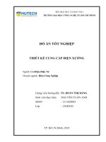 Luận văn Thạc sĩ Thiết kế cung cấp điện cho một phân xưởng