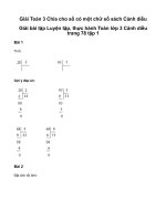 Toán 3 chia cho số có một chữ sốgiải toán lớp 3 trang 77, 78 sách cánh diều   tập 1 