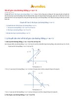 Hệ số góc của đường thẳng y = ax + b 
