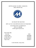 MÔN vận tải và bảo HIỂM HÀNG hóa XUẤT NHẬP KHẨU quy trình phát hành  lưu chuyển master BL và house BL thực tế  