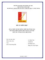 ĐỒ án môn học đề tài THIẾT kế hệ THỐNG THIẾT bị cô đặc HAI nồi XUÔI CHIỀU BUỒNG đốt NGOÀI làm VIỆC LIÊN tục cô đặc DUNG DỊCH KNO3 