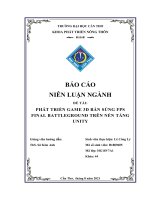 ĐỀ tài PHÁT TRIỂN GAME 3d bắn SÚNG FPS FINAL BATTLEGROUND TRÊN nền TẢNG UNITY 