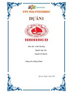 (TIỂU LUẬN) dự án 1 công ty cổ phần bánh kẹo hải hà  