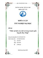 (Khóa luận tốt nghiệp) Nhân vật lịch sử và dã sử trong truyện ngắn Nguyễn Huy Thiệp