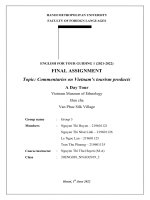 (TIỂU LUẬN) FINAL ASSIGNMENT topic commentaries on vietnam’s tourism products a day tour 