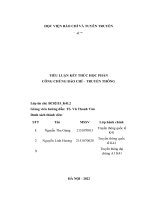 TIỂU LUẬN  CÔNG CHÚNG báo CHÍ – TRUYỀN THÔNG thuyết minh một nghiên cứu về hành vi tham gia các diễn đàn trên mạng xã hội của sinh viên học viện báo chí và tuyên truyền 