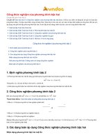 Công thức nghiệm của phương trình bậc hai 