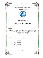 Khoá luận tốt nghiệp Nhân vật lịch sử và dã sử trong truyện ngắn Nguyễn Huy Thiệp