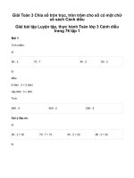 Toán 3 chia số tròn trục, tròn trăm cho số có một chữ sốgiải toán lớp 3 trang 75, 76 sách cánh diều   tập 1 