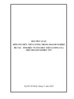 TÌM HIỂU VỀ TỔ CHỨC TIỀN LƯƠNG CỦA  MỘT DOANH NGHIỆP  FPT