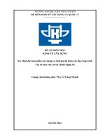 ĐỒ án môn học KINH tế xây DỰNG xác định dự toán phần xây dựng và tính giá dự thầu xây lắp công trình trụ sở làm việc sở tài chính nghệ an 