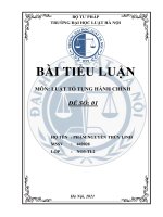 Bài tập tình huống tố tụng hành chính