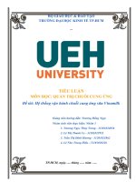 TIỂU LUẬN môn học QUẢN TRỊ CHUỖI CUNG ỨNG đề tài hệ thống vận hành chuỗi cung ứng sữa vinamilk 