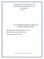(TIỂU LUẬN) dự án KINH DOANH QUÁN cà PHÊ TALK ENGLISH CHECKE COFFEE 