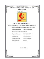 ĐỒ án môn học cơ điện tử đề tài NGHIÊN cứu, THIẾT kế hệ THỐNG PHÂN LOẠI sản PHẨM THEO màu sắc sử DỤNG TAY gắp 