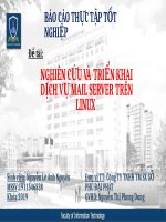 NGHIÊN cứu và TRIỂN KHAI DỊCH vụ MAIL SERVER TRÊN LINUX 