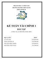 bài tập KẾ TOÁN TÀI CHÍNH 1