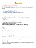 Hệ hai phương trình bậc nhất hai ẩn 