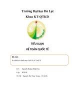 TIỂU LUẬN kế TOÁN QUỐC tế đề tài so sánh hai chuẩn mực IAS 10 và VAS 23 