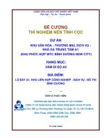 (TIỂU LUẬN) dự án KHU văn hóa   THƯƠNG mại, DỊCH vụ   NHÀ GA TRUNG tâm a1 (KHU PHỨC hợp WTC BÌNH DƯƠNG NEW CITY) 