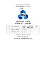 BÁO cáo bài tập lớn môn xác SUẤT THỐNG kê xác định đặc tính điện áp phóng điện cho vật liệu cách điện rắn ở điện áp xoay chiều tần số công nghiệp 