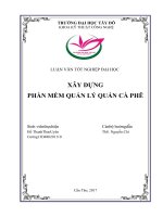 LUẬN văn tốt NGHIỆP đại học xây DỰNG PHẦN mềm QUẢN lý QUÁN cà PHÊ 