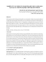 Nghiên cứu các nhân tố ảnh hưởng đến chất lượng đào tạo tại các trường đại học trên địa bàn Tp. HCM