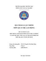 BIỆN PHÁP LÀNH MẠNH TRONG QUAN HỆ LAO ĐỘNG VÀ LIÊN HỆ THỰC TIỄN TẠI CÁC DOANH NGHIỆP FDI TRÊN ĐỊA BÀN TP HỒ CHÍ MINH