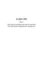 LUẬN văn thực trạng và giải pháp hoàn thiện kỹ năng mềm cho sinh viên tại trường đại học thương mại  