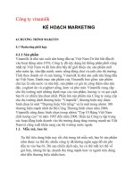 (TIỂU LUẬN) kế HOẠCH MARKETING  công ty vinamilk 