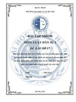 (TIỂU LUẬN) hãy sưu tầm một bản án sơ thẩm của toà án liên quan đến việc giải quyết tranh chấp về xác định các tài sản là di sản thừa kế mà theo quan điểm của nhóm 