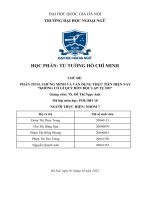 CHỦ đề PHÂN TÍCH, CHỨNG MINH và vận DỤNG THỰC TIỄN HIỆN NAY KHÔNG có gì QUÝ hơn độc lập tự DO 