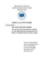 (TIỂU LUẬN) kế TOÁN DOANH NGHIỆP đề tài kế TOÁN DOANH THU, CHI PHÍ và xác ĐỊNH kết QUẢ KINH DOANH tại CÔNG TY TNHH kỹ THUẬT NĂNG LƯỢNG 