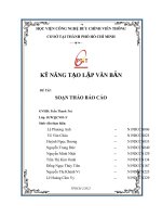 (TIỂU LUẬN) kỹ NĂNG tạo lập văn bản đề tài SOẠN THẢO báo cáo 